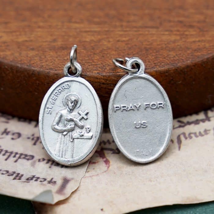 DIY小吊牌-圣哲辣尔多+字-锌合金-镀银-2.2cm Catholic religious art