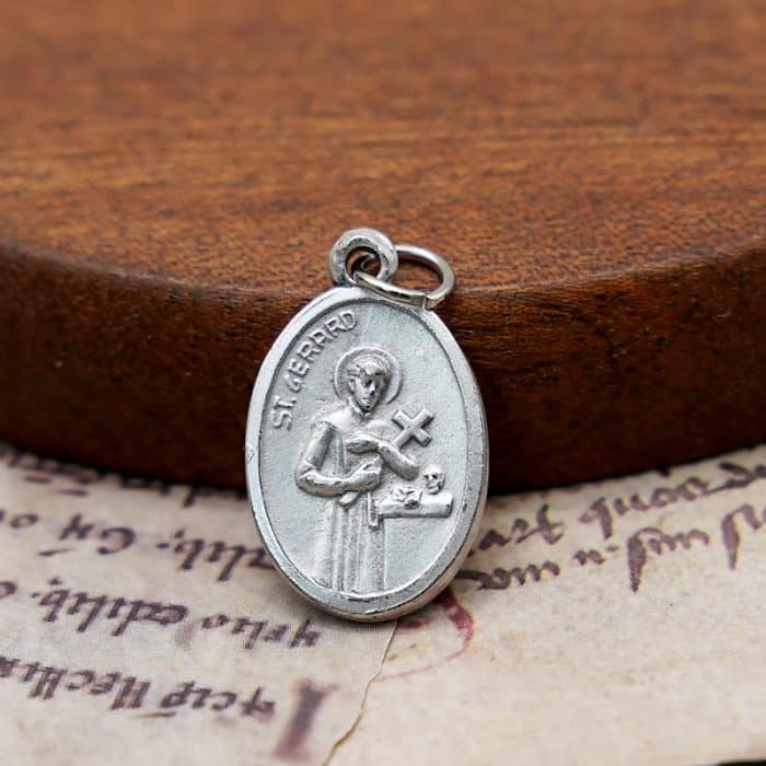 DIY小吊牌-圣哲辣尔多+字-锌合金-镀银-2.2cm Catholic religious art