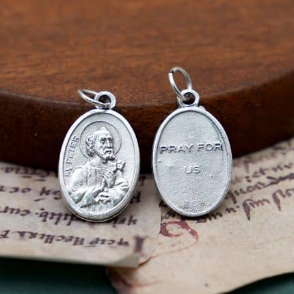 DIY小吊牌-伯多禄+字-锌合金-2.2cm