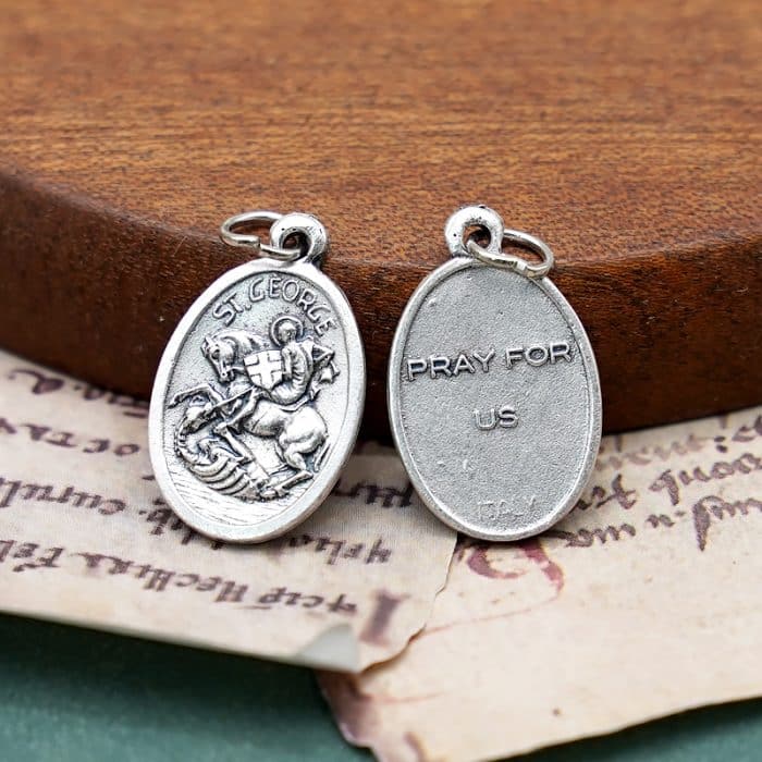 DIY小吊牌-圣乔治+字-锌合金-2.2cm Catholic religious art