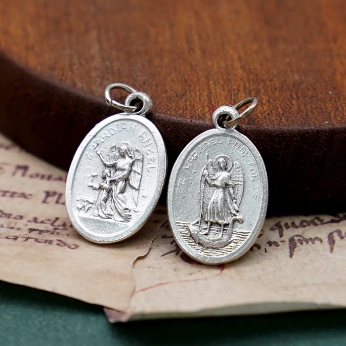 DIY小吊牌-护守天使+辣法厄尔-锌合金-2.2cm Catholic religious art