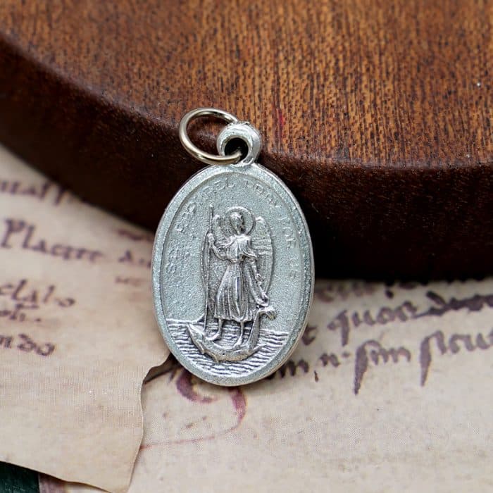 DIY小吊牌-护守天使+辣法厄尔-锌合金-2.2cm Catholic religious art