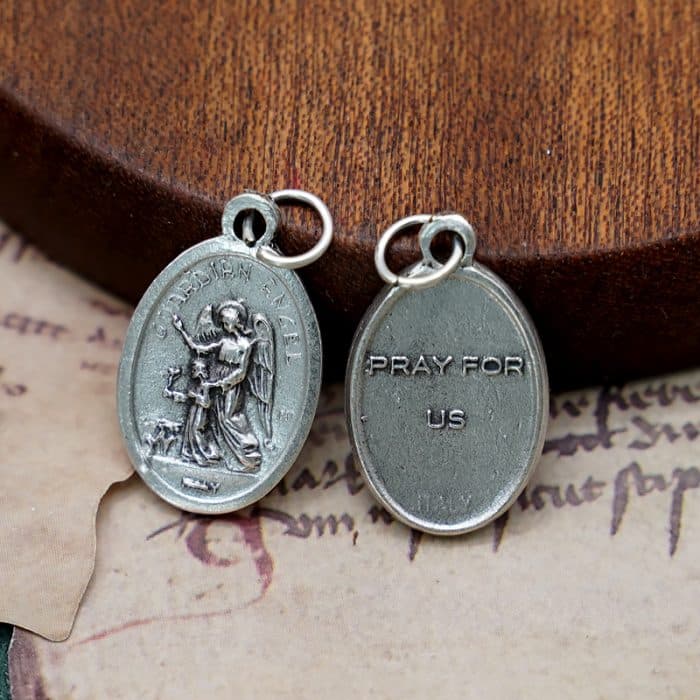 DIY小吊牌-护守天使+字-锌合金-2.2cm Catholic religious art