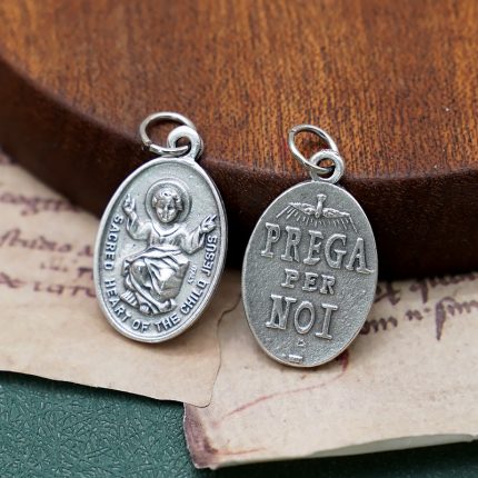 DIY小吊牌-小耶稣+圣神和字-锌合金-2.2cm