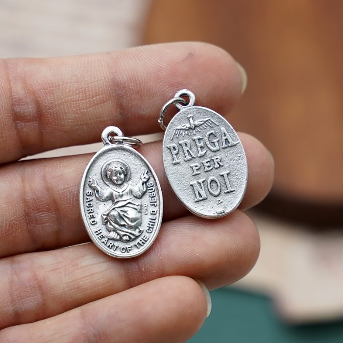 DIY小吊牌-小耶稣+圣神和字-锌合金-2.2cm Catholic religious art