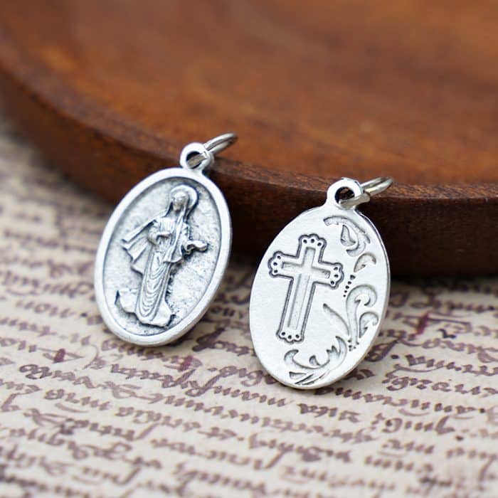 DIY小吊牌-默主哥耶梅久戈耶-锌合金-2.2cm Catholic religious art