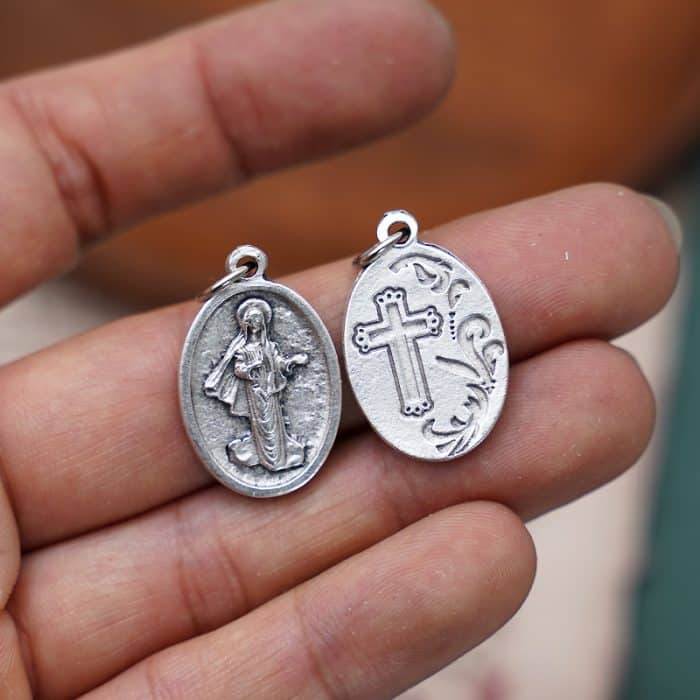 DIY小吊牌-默主哥耶梅久戈耶-锌合金-2.2cm Catholic religious art