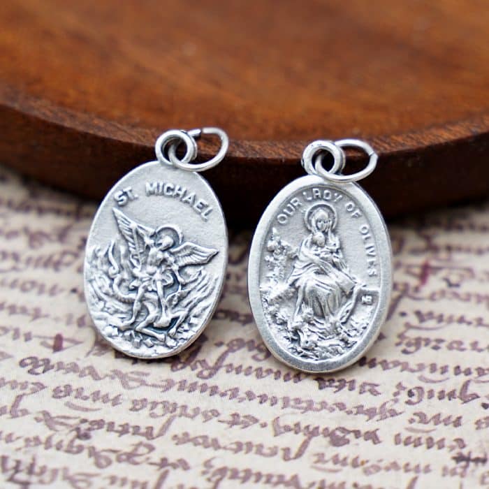 DIY小吊牌-橄榄木圣母-锌合金-2.2cm Catholic religious art