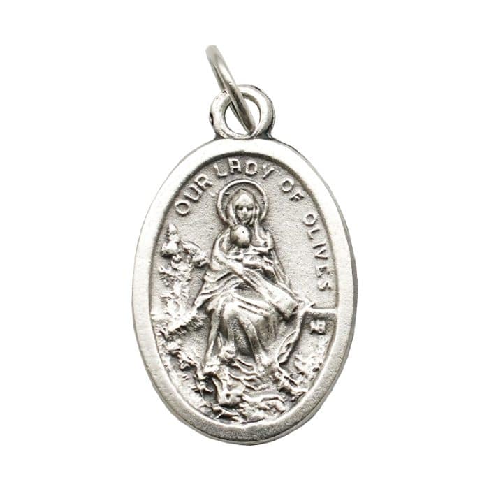 DIY小吊牌-橄榄木圣母-锌合金-2.2cm Catholic religious art