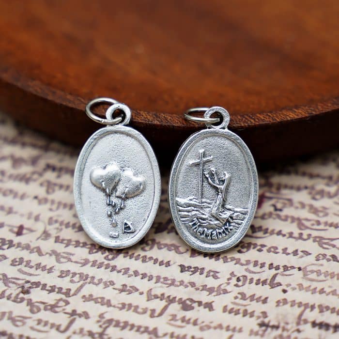 DIY小吊牌-中保圣母-锌合金-2.2cm Catholic religious art