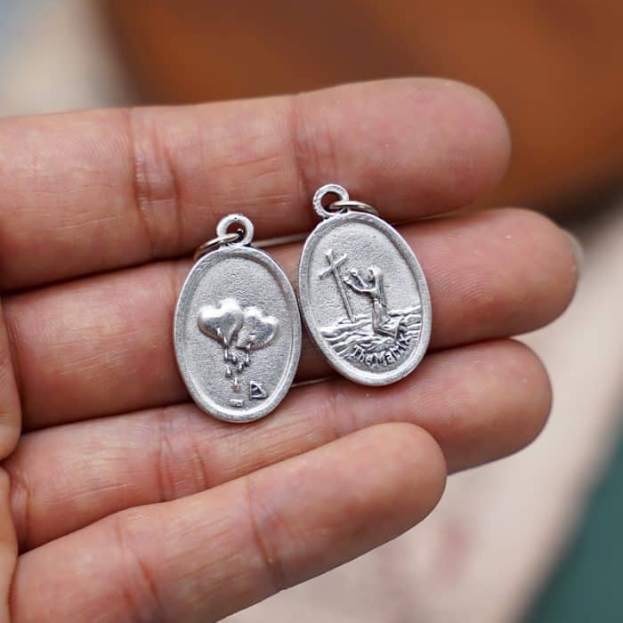 DIY小吊牌-中保圣母-锌合金-2.2cm Catholic religious art