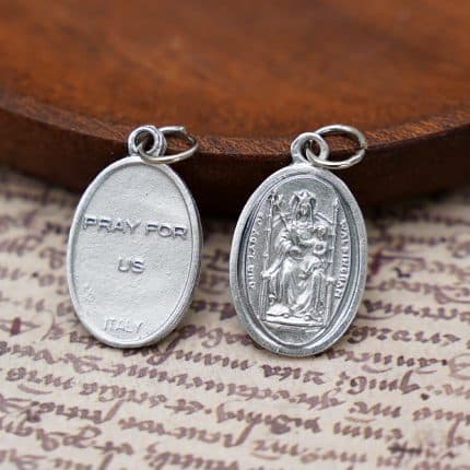 DIY小吊牌-沃尔辛厄姆圣母+字-锌合金-2.2cm