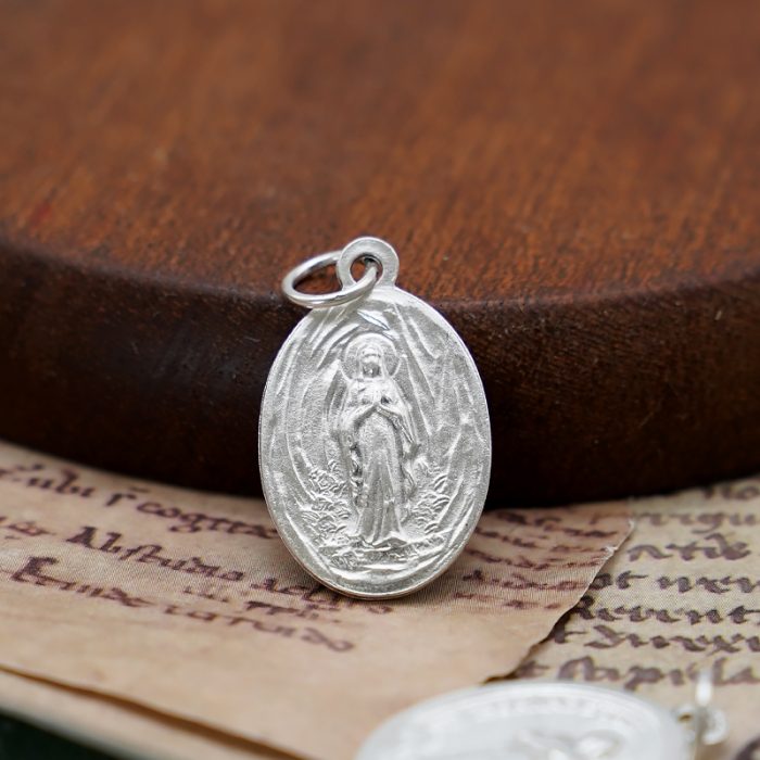 DIY小吊牌-伯尔纳德+露德-锌合金-2.2cm Catholic religious art