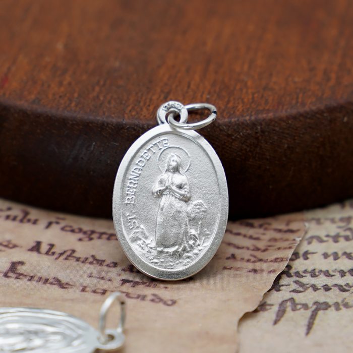 DIY小吊牌-伯尔纳德+露德-锌合金-2.2cm Catholic religious art