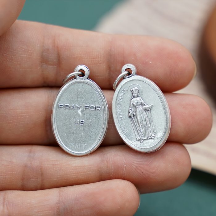 DIY小吊牌-圣迪芙娜-锌合金-2.2cm Catholic religious art