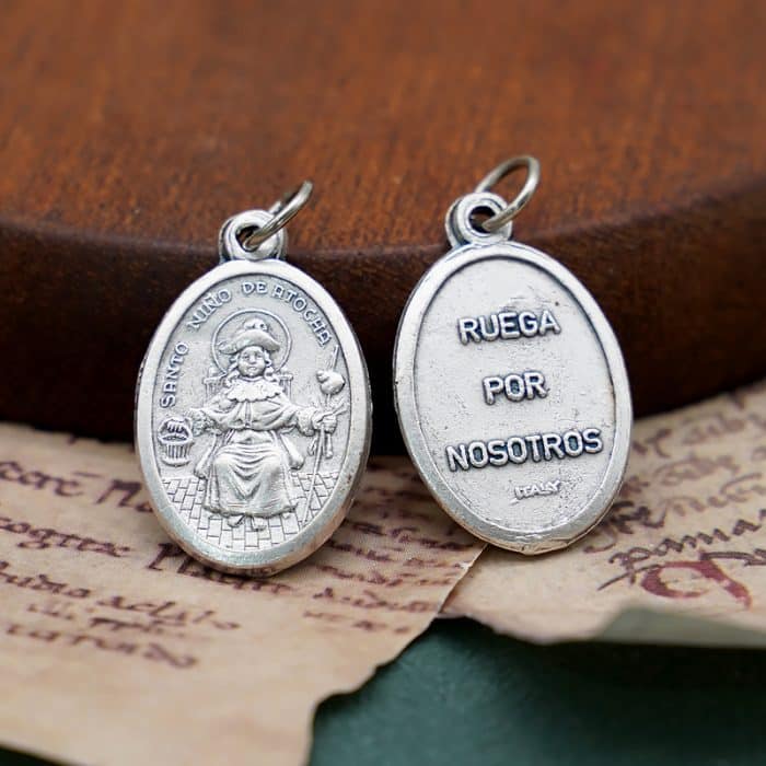 DIY小吊牌-阿托查的圣婴+字-锌合金-2.2cm Catholic religious art