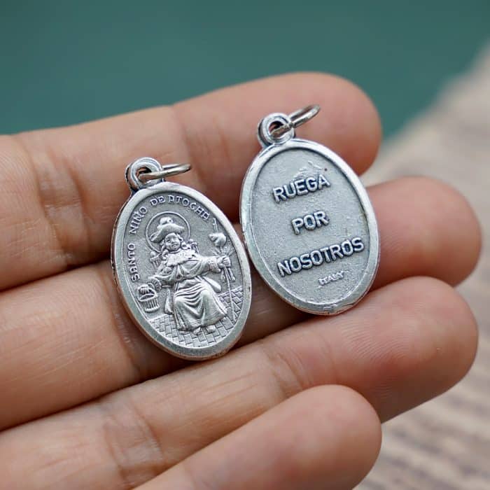 DIY小吊牌-阿托查的圣婴+字-锌合金-2.2cm Catholic religious art