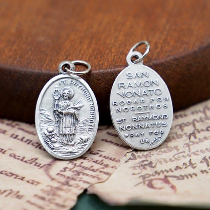 DIY小吊牌-圣赖孟多·农纳都-锌合金-2.2cm Catholic religious art