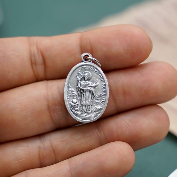 DIY小吊牌-圣赖孟多·农纳都-锌合金-2.2cm Catholic religious art