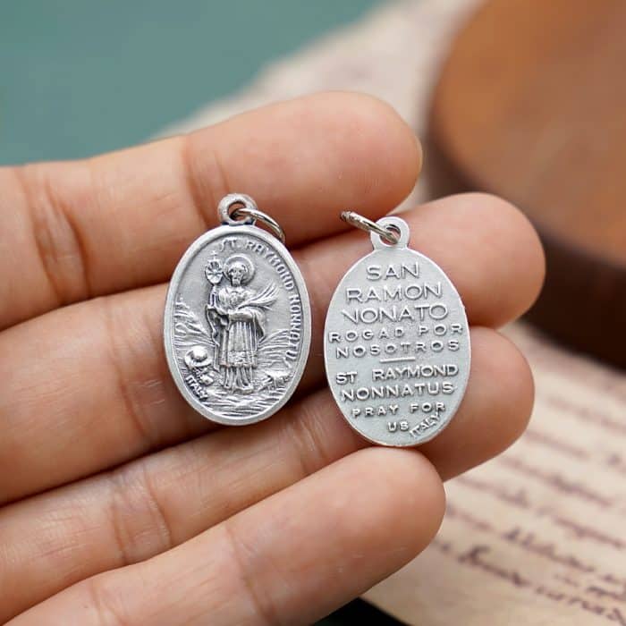 DIY小吊牌-圣赖孟多·农纳都-锌合金-2.2cm Catholic religious art