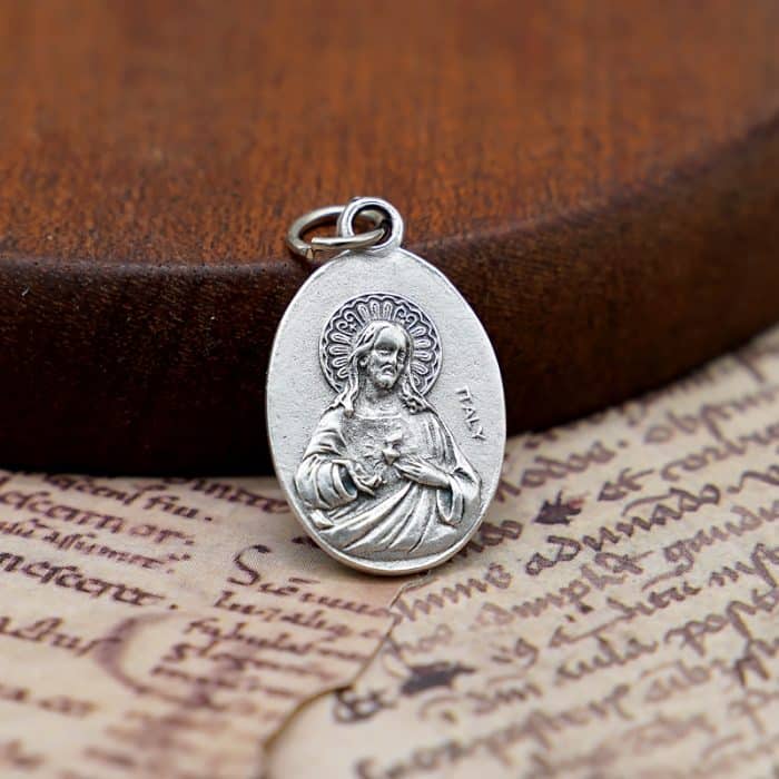 DIY小吊牌-布拉格圣婴+耶稣圣心-锌合金-2.2cm Catholic religious art