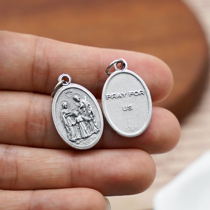 DIY小吊牌-圣家+字-锌合金-镀银-2.2cm Catholic religious art