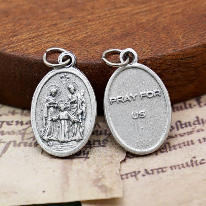 DIY小吊牌-圣家+字-锌合金-镀银-2.2cm Catholic religious art