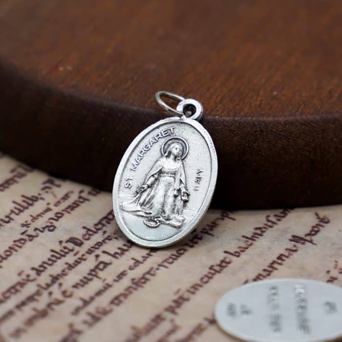 DIY小吊牌-苏格兰的圣玛格丽特-锌合金-2.2cm Catholic religious art