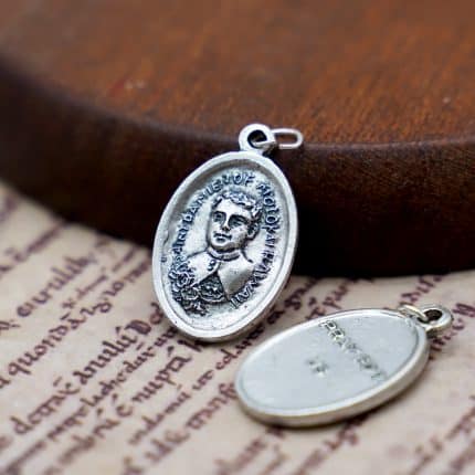 DIY小吊牌-达米盎神父(痳疯患者主保)-锌合金-2.2cm