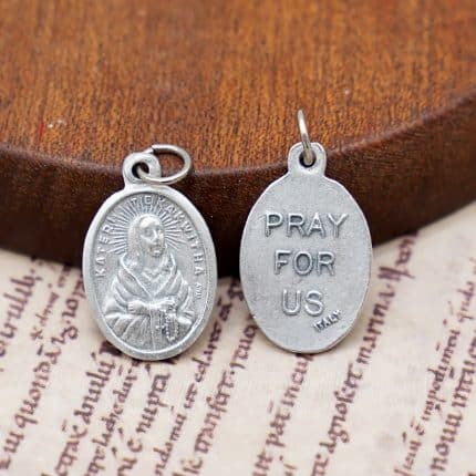 DIY小吊牌-圣女加特丽·泰卡维达-锌合金-2.2cm