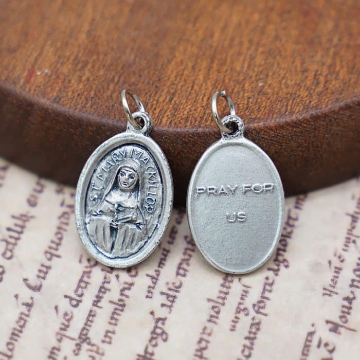 DIY小吊牌-圣十字玛利亚-锌合金-2.2cm Catholic religious art