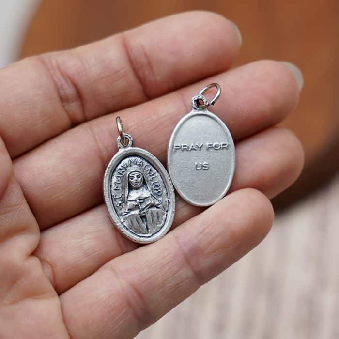 DIY小吊牌-圣十字玛利亚-锌合金-2.2cm Catholic religious art