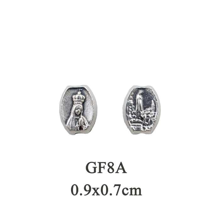 DIY珠子-法蒂玛椭圆-锌合金-9mm10颗/包 Catholic religious art