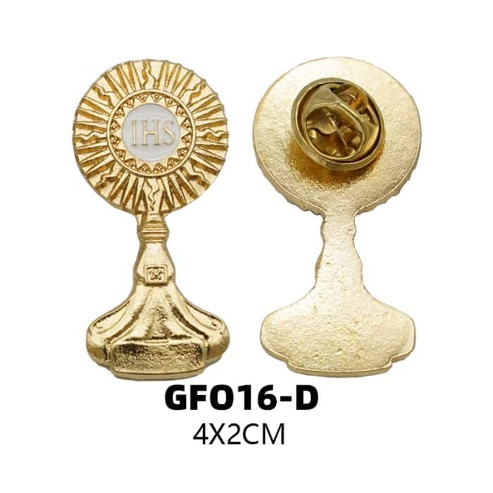 胸针-合金-金色-圣体光-4x2cm Catholic religious art