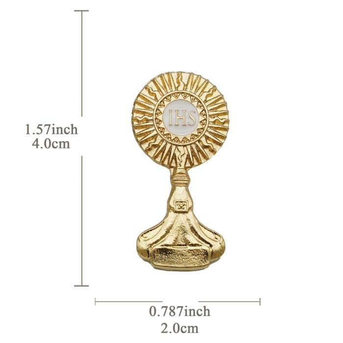 胸针-合金-金色-圣体光-4x2cm Catholic religious art