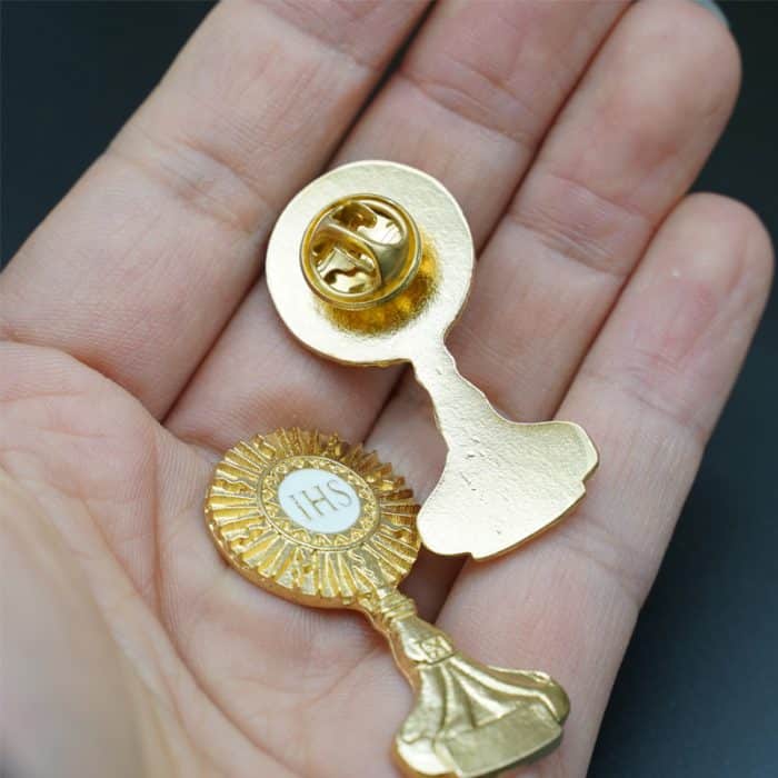胸针-合金-金色-圣体光-4x2cm Catholic religious art
