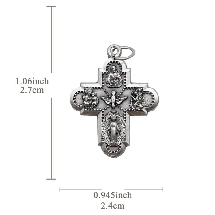 DIY十字架-圣衣-银色-2.7cm Catholic religious art
