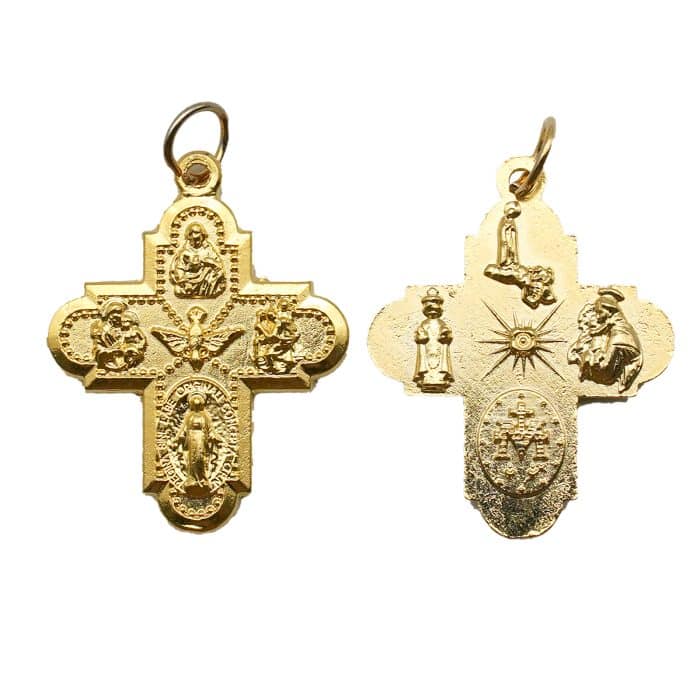 DIY十字架-五合一圣衣-金色-2.7cm Catholic religious art