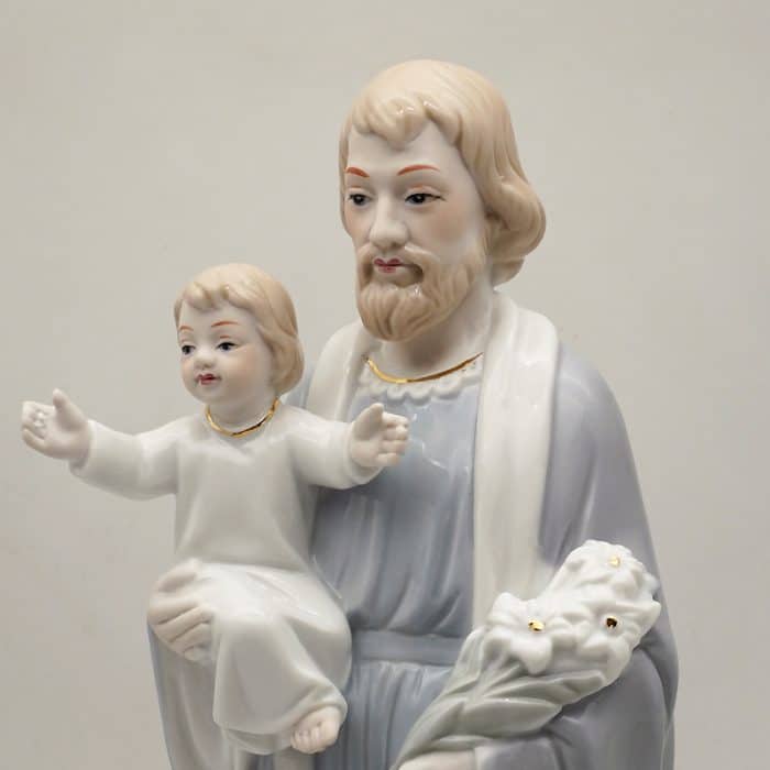 陶瓷摆件-圣若瑟抱耶稣-30cm Catholic religious art