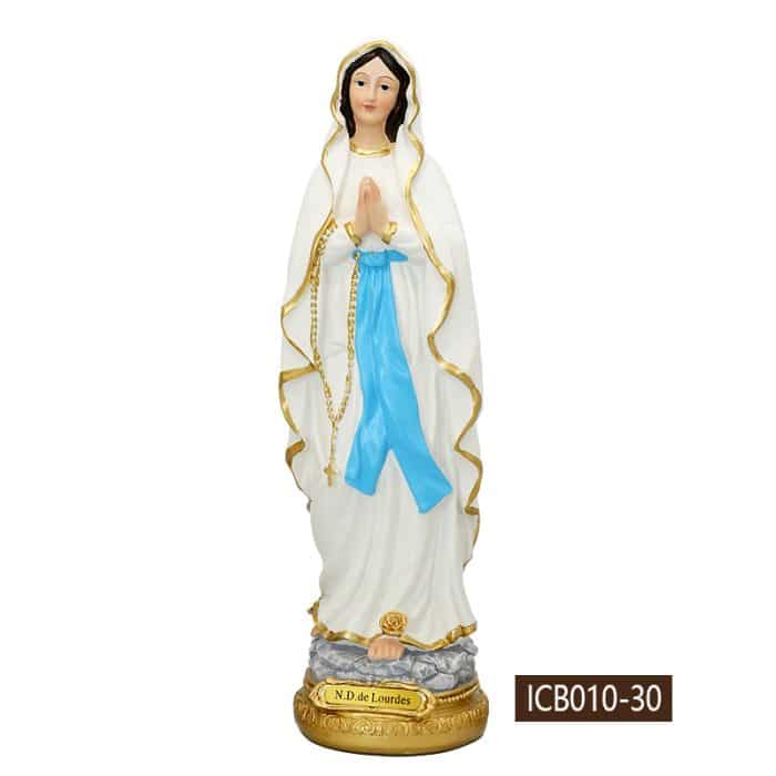 圣像-露德圣母-树脂-30cm Catholic religious art