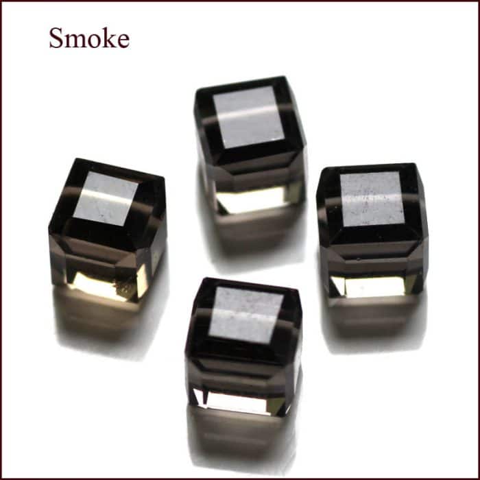 DIY珠子-水晶方块30切面-21烟灰色 Catholic religious art