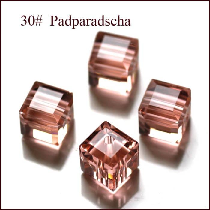 DIY珠子-水晶方块30切面-30水红色 Catholic religious art