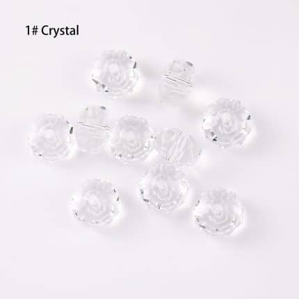 DIY珠子-车轮珠50面-01白色4x6mm（约60颗）