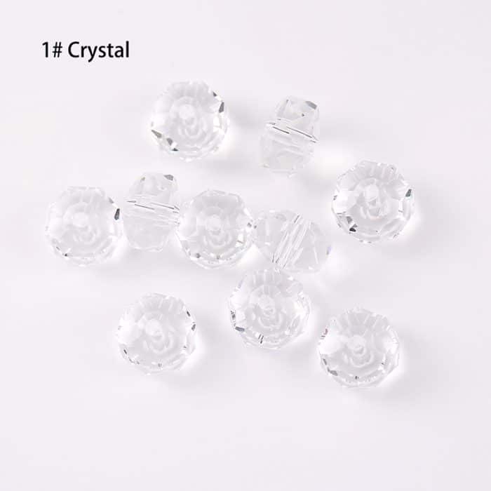 DIY珠子-车轮珠50面-01白色4x6mm（约60颗） Catholic religious art