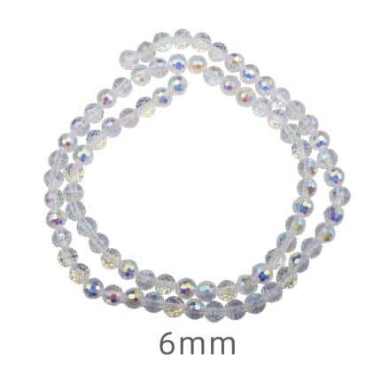 DIY珠子-炫彩水晶6mm（1条约90颗）