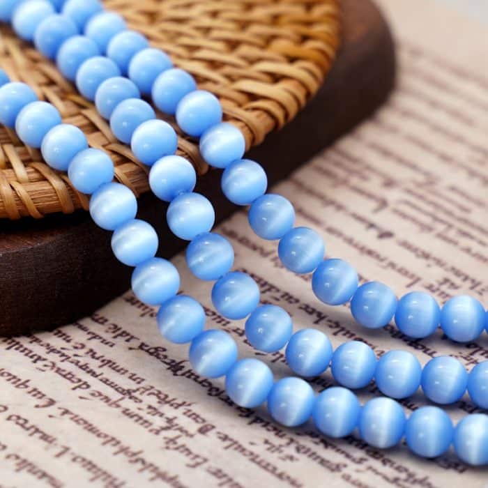 DIY珠子-蓝猫眼8mm（1条约45颗） Catholic religious art