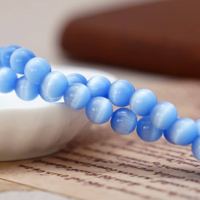 DIY珠子-蓝猫眼8mm（1条约45颗） Catholic religious art