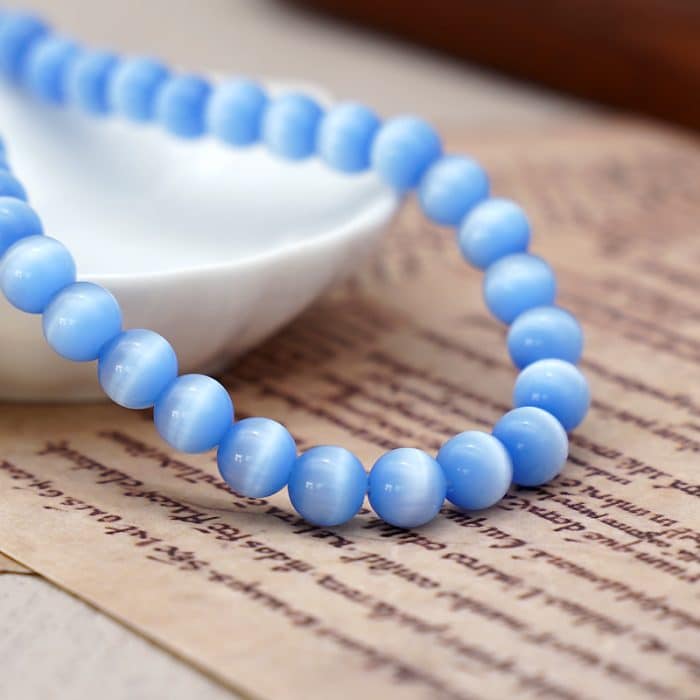 DIY珠子-蓝猫眼8mm（1条约45颗） Catholic religious art