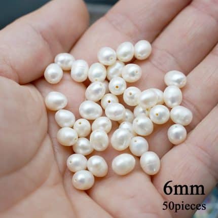 DIY珠子-白珍珠-6mm（1条约50颗）