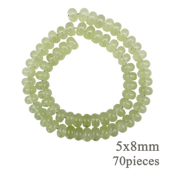 DIY珠子-淡翠绿算盘珠-5x8mm（1条约70颗） Catholic religious art